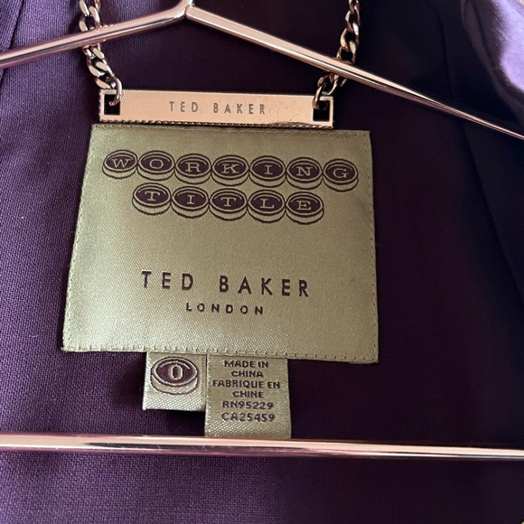 Ted Baker Burgundy Plum Pantsuit 0 - Picture 4 of 4